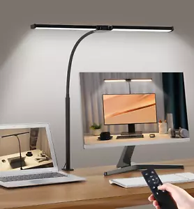 Schreibtischlampe LED Dimmbar Schreibtischlampe Klemmbar mit Fernbedienungen 5 F - Bild 1 von 6