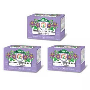 Tè Tadin Passion Flower. Rilassante e senza caffeina. 24 sacchetti. 0,84 oz. Confezione 3 - Foto 1 di 6