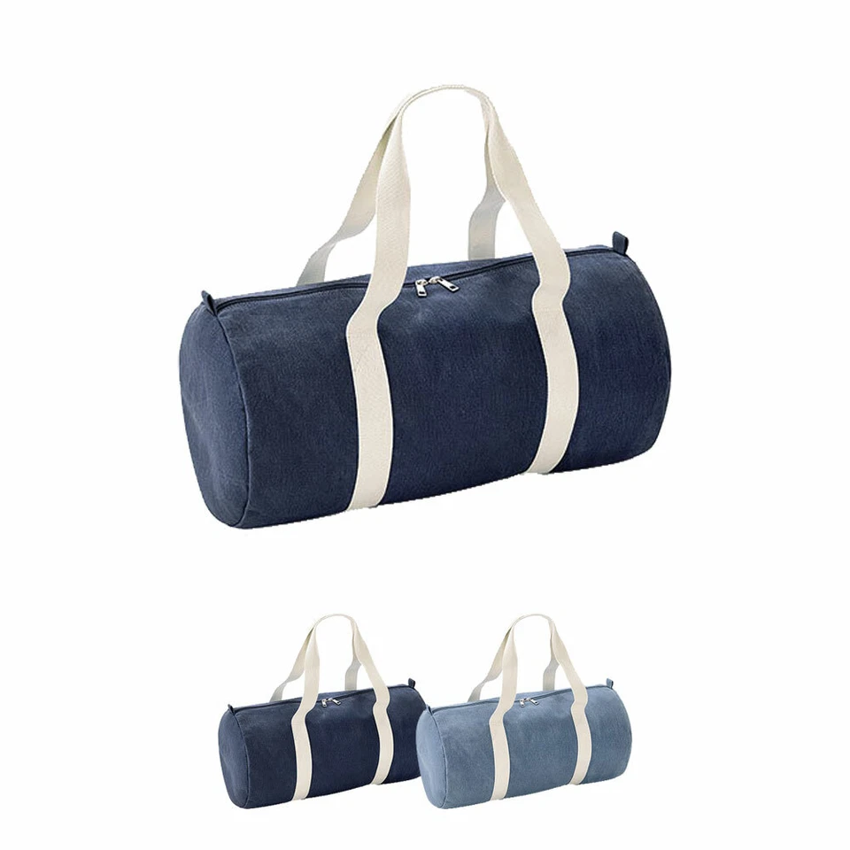 BagBase Sporttasche Trainingstasche DENIM BARREL BAG Jeans Weekender Neu BG646 - Bild 1 von 1