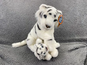 Ringling Brothers Barnum & Bailey 13" White Tiger Plush Mom & Baby - Picture 1 of 11