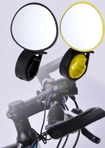 2 x BICYCLE MIRROR BIKE SAFETY REAR VIEW HANDLEBAD PLASTIC 360° ROTATE UNIVERSAL - Picture 1 of 3