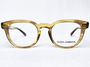 NEW Dolce & Gabbana DG3225 2927 Striped Honey Square Eyeglasses Frames 48/20~145