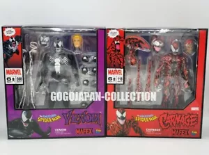 MAFEX No.088 VENOM COMIC Ver. & No.118 CARNAGE COMIC Ver. ACTION FIGURE SET - Picture 1 of 19