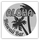 2 x Square Stickers 10 cm - Aloha Hawaii Bar Travel Surf Palm Tree  #39877