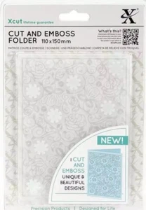 Xcut Cut & Emboss Folder 110mm X 150mm Floral Pattern By Docrafts.com Fun NEW - Picture 1 of 9