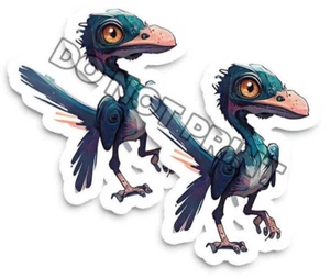 Juego de 2 calcomanías troqueladas pegatinas Crazy Bird Scrawny Bird M33010 - Imagen 1 de 2