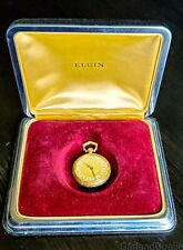 Vintage Elgin Gold Plated Mini Pocket Watch Fully Functional - No Reserve!