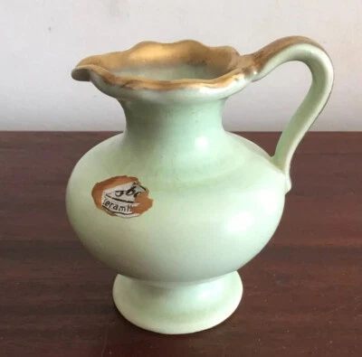 Preciosa jarra de cerámica vintage numerada - Alemania con pegatina Foto 1 de 4