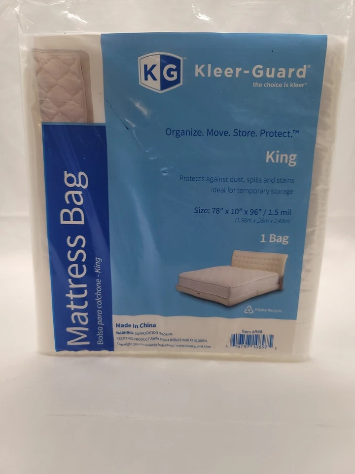 Kleer-guard Mattress Bag King 78x10x96 Item #r66