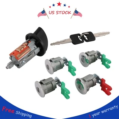 Ignition Cylinder & 4 Door Lock + Keys Set For Ford Econoline Van E150 E350 E250 - Image 1 of 4