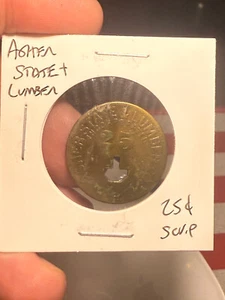 Asher State and Lumber 5 Cent Scrip - Imagen 1 de 2
