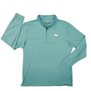 Bad Birdie Men's Aqua Blue Quarter Zip Performance Pullover size XXL Golf Casual - Picture 1 of 9