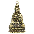Brass Buddha Statue Pendant Buddhist Tibetan Vintage Charm Retro