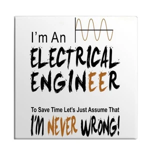 Electrical Engineer Never Worng Teacher Joke Art Refrigerator Fridge Magnet - Picture 1 of 7