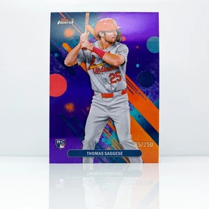 THOMAS SAGGESE - 2025 Topps Finest - Purple Common - Cardinals - RC - 185/250 - Picture 1 of 2