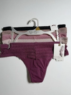 Paquete de 5 bragas de encaje Jessica Simpson ultra coquetas multicolores talla S nuevas con etiquetas Foto 1 de 4