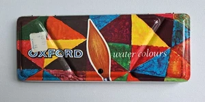 Vintage Oxford Aquarelle Metall Box England Pinsel Neu Alt Aquarelle Farbe - Bild 1 von 6