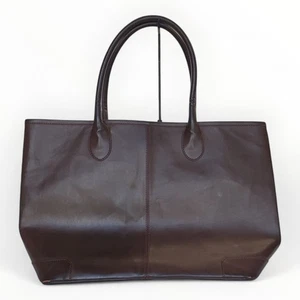 Bolso de Mano BEAMS Cuero Marrón Auténtico Hombre 6619 - Imagen 1 de 7