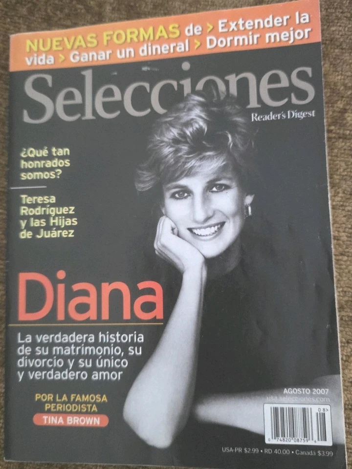 Selecciones Magazine by Reader's Digest - Princesa Diana - agosto 2007 - Image 1 of 3