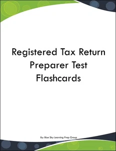 Flashcards test préparateur de déclaration de revenus enregistré - Photo 1/1