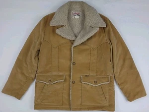 Chaqueta de Rancho Lee Storm Rider Sherpa Forrada Años 70 De Colección Tostada Exterior Occidental LEER* - Imagen 1 de 10