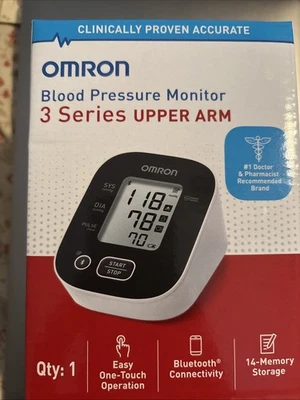 Omron 3 Series Upper Arm Blood Pressure Monitor Bluetooth Digital Screen BP7150 - Image 1 of 3