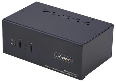 2 Port 4K 60Hz HDMI & Displayport KVM Schalter mit Dual Bildschirm Unterstützung - Bild 1 von 4