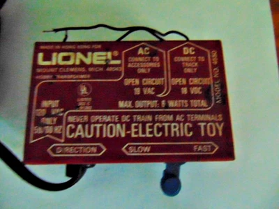 LIONEL 4550 HO TRANSFORMADOR DC para Track AC POWER PACK - PROBADO - FUNCIONA Foto 1 de 3