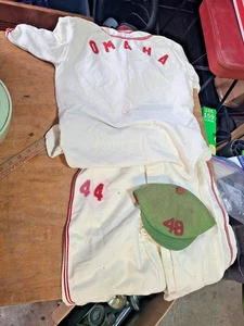 1940s Omaha NE Baseball Youth Jersey Pants Hat Uniform - Picture 1 of 8