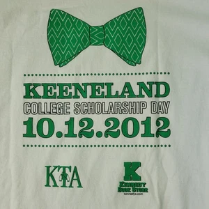 Keeneland Racetrack Tshirt Unisex White Large Long sleeve Hanes Horse Racing - Picture 1 of 7