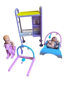 Barbie Skipper Babysitters Inc Juego de Guardería con Muñecas Bebé Lote - Imagen 1 de 6