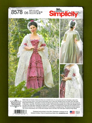 18th Century Undergarments Sewing Patter~Corset Panniers (4-12) Simplicity 8579 - Image 1 of 4