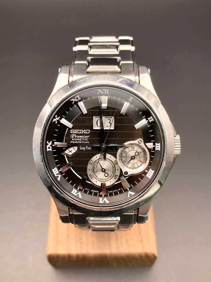 [Exc + 5] SEIKO Premier кинетический вечный календарь 7D48-0AA0 мужские часы Японии - Изображение 1 из 4