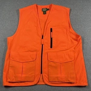 Cabelas Outdoor Gear Hunting Vest Neon Orange Full Zip Pockets Hunting - Picture 1 of 14