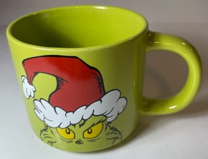 Tazza da caffè natalizia Dr. Seuss The Grinch verde con stampa Grinch sorridente - Foto 1 di 2