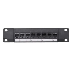 Panneau de brassage droit 8 ports CAT6 RJ45 câble réseau prise adaptateur Et2416 - Photo 1/6