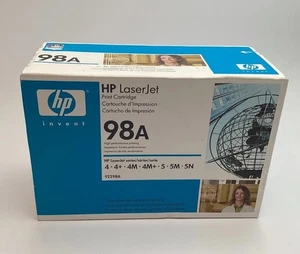 GENUINE HP 98A (92298A) LaserJet Black Print Cartridge New Sealed - Picture 1 of 1