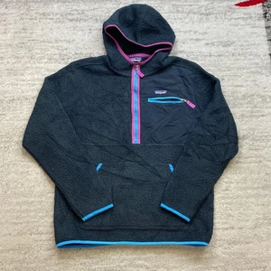 Chaqueta Pullover Patagonia Retro Pila Profunda Polar Azul Medio 22790 Cremallera Capucha Años 90 - Imagen 1 de 15