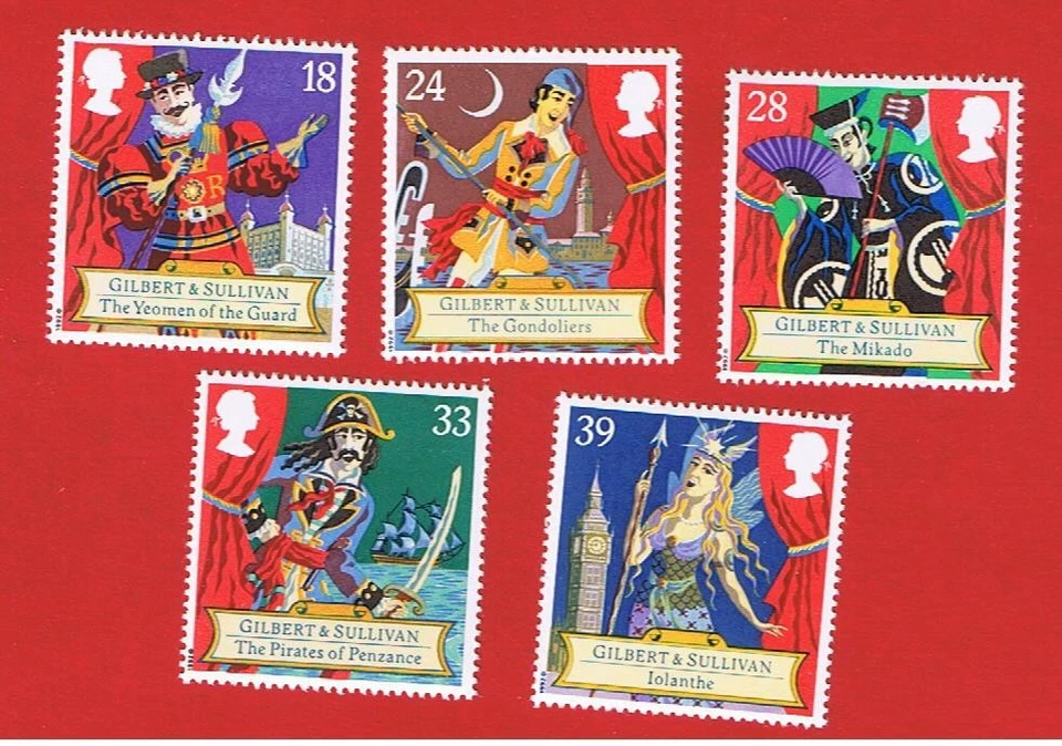 Great Britain  #1458-1462  MNH OG  Comic Operas   Free S/H - Image 1 of 1