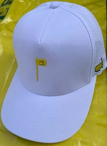 2025 Masters Golf Pin Flag Hat WHITE Augusta National Adjustable Flag - Picture 1 of 3