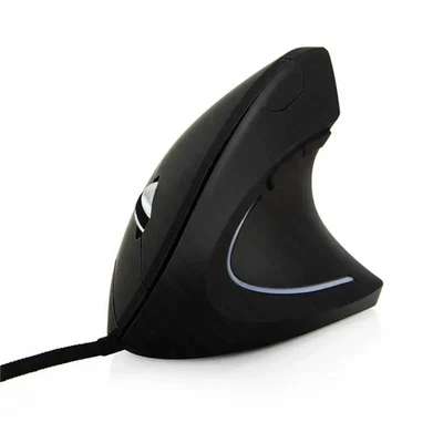 Vertical Optical Mouse Ergonomic Design 4 Level DPI Adjustable USB LED Wired Gam - Image 1 of 4