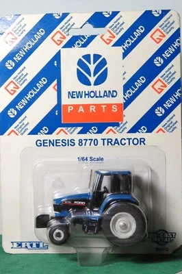 Ford New Holland Genesis 8770 tractor die-cast model, ERTL, 1/64 scale, blue - Image 1 of 4
