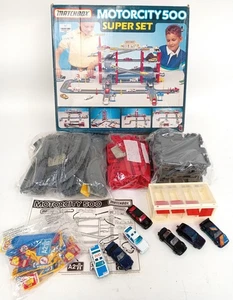 Vintage 1989 Matchbox MOTORCITY 500 Super Set Die Cast Toy Car Playset, Boxed - Picture 1 of 7