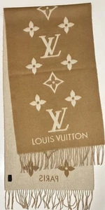 LOUIS VUITTON SCARF 100% CASHMERE Brown Colour - Bild 1 von 8