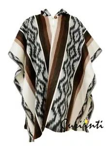 WHOLESALE LOT OF 10 SOFT & BEAUTIFUL ALPACA HOODED SAN JOSE PONCHOS 13V - Picture 1 of 24