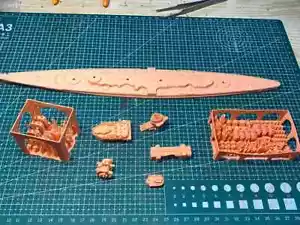 3D Printed 1/700 German Navy Battlecruiser Gneisenau Unpainted Model Kit - Picture 1 of 9