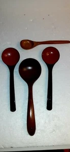 Lot of 4 WOODEN SPOONS - Picture 1 of 4