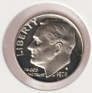 Rare Old US Roosevelt Dime 1978-S Gem Mint Ultra Mirror Proof Collection Coin - Picture 1 of 2