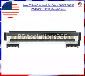 3PCS New 203dpi Printhead for Zebra ZD220 ZD230 ZD888( P1115690 ) Label Printer - Picture 1 of 7
