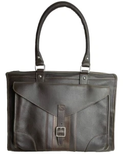 Martin Dingman Rudyard Martingala Valigetta morbida in pelle con sella a caduta - Marrone - Foto 1 di 16